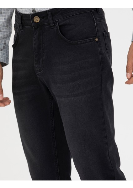 Erkek Siyah Slim Fit Jean Pantolon 50278199-VR046