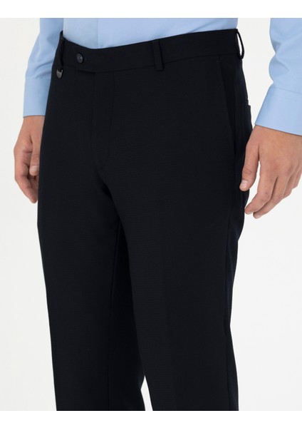 Erkek Lacivert Ekstra Slim Fit Kumaş Pantolon 50278452-VR033