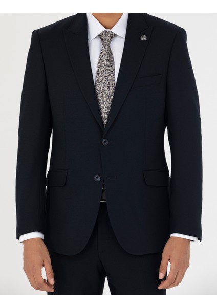 Erkek Lacivert Slim Fit Takım Elbise 50278453-VR033