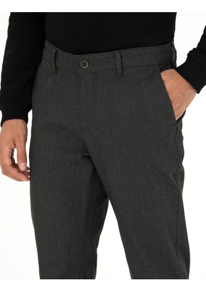 Erkek Haki Slim Fit Kanvas Pantolon 50278440-VR027