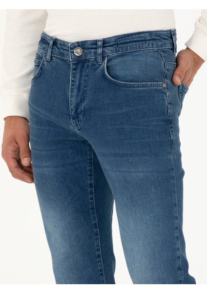 Erkek Mavi Slim Fit Jean Pantolon 50278196-VR036