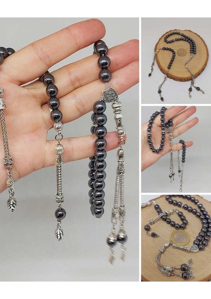 Hematit Taşı 33LÜK ve Zaza (Sallamalık) Tesbih Seti 8mm (55862)