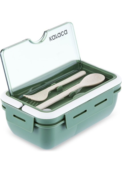 Fusca Çatal Kaşıklı Lunch Box Yeşil fırsatları