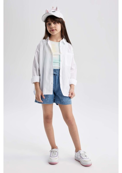 Kız Çocuk Relax Fit Jean Şort fırsatları