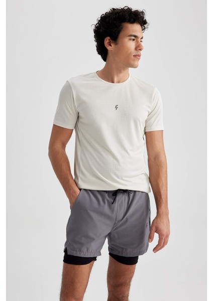 Fit Slim Fit Bisiklet Yaka Baskılı Kısa Kollu Sporcu Tişört X6142AZ23SP modelleri