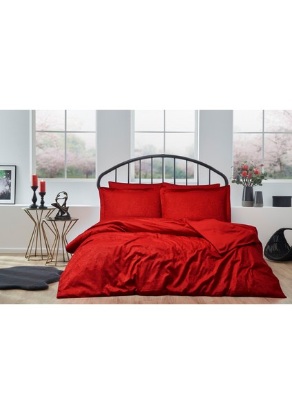 Ornament Çift Kişilik Jakarlı Saten Nevresim Takımı fırsatları