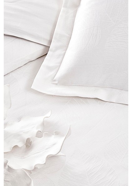 Yaprak Çift Kişilik Jakarlı Saten Nevresim Takımı modelleri