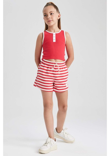 Kız Çocuk Çizgili Şort A2466A823HS
