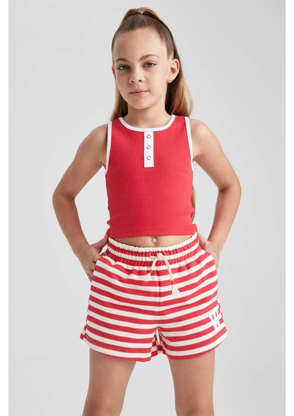 Kız Çocuk Çizgili Şort A2466A823HS fırsatları