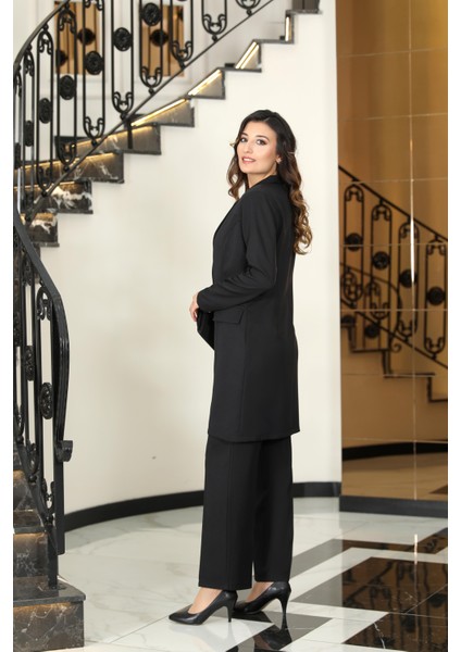 Parla Mono Yaka Ceket Takım Siyah ELB70 fiyatları