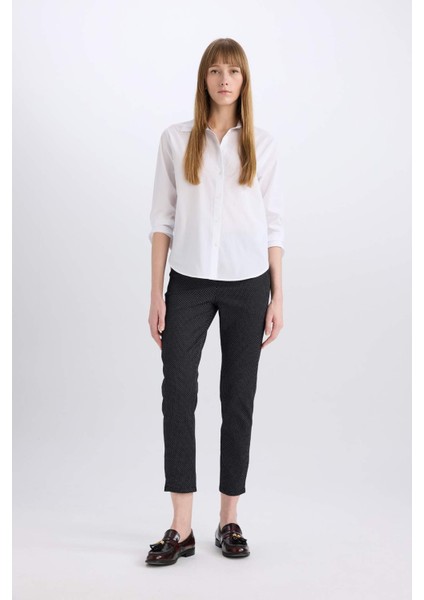 Sigaret Normal Bel Beli Lastikli Düz Paça Basic Düz Saten Kumaş Pantolon J8741AZ23WN modelleri