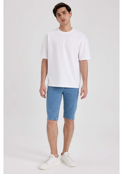 Regular Fit Jean Bermuda Şort A4805AX23SM