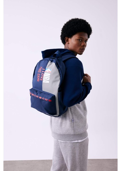Unisex NBA Wordmark Su Geçirmez Kumaş Okul Çantası A5472AXNS