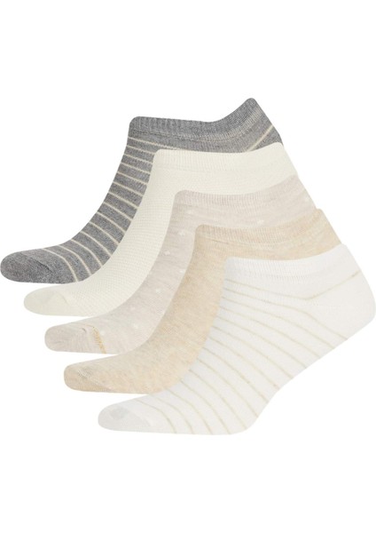 Kadın 5'li Pamuklu Patik Çorap A5943AXNS