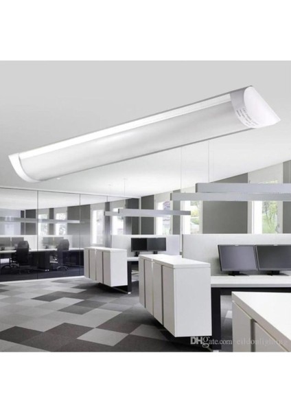 6 Adet 60 cm 18 Watt Yatay LED Bant Armatür Beyaz Işık fırsatları