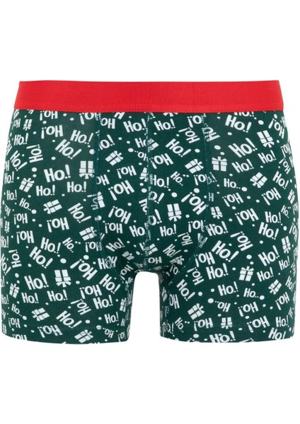 Yılbaşı Temalı Regular Fit Boxer B0554AX23AU