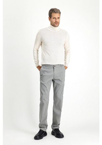Regular Fit Desenli Likralı Kanvas / Chino Pantolon fiyatları