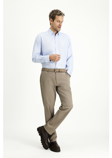 Slim Fit Dar Kesim Likralı Kanvas / Chino Pantolon