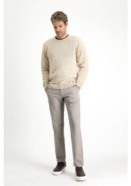 Slim Fit Dar Kesim Likralı Kanvas / Chino Pantolon