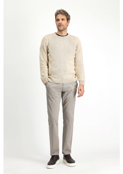 Slim Fit Dar Kesim Likralı Kanvas / Chino Pantolon