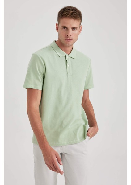 Erkek Yeşil Siyah Regular Fit Düz Kesim Polo Yaka Basic Düz %100 Pamuk Polo Tişört B0643AXNS modelleri