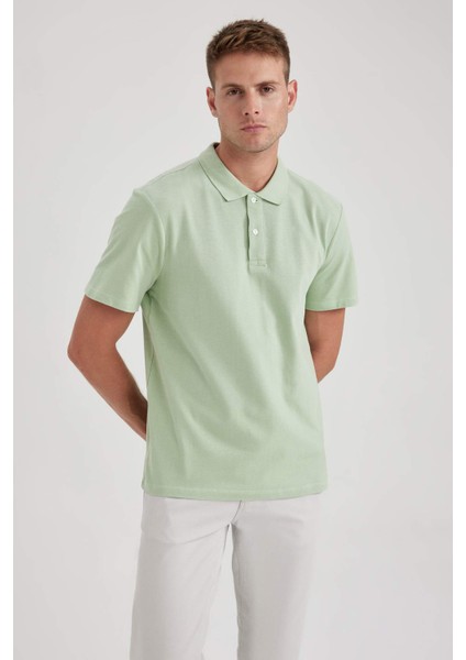 Erkek Yeşil Siyah Regular Fit Düz Kesim Polo Yaka Basic Düz %100 Pamuk Polo Tişört B0643AXNS fırsatları