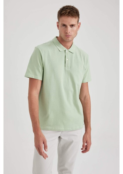 Erkek Yeşil Siyah Regular Fit Düz Kesim Polo Yaka Basic Düz %100 Pamuk Polo Tişört B0643AXNS indirimleri
