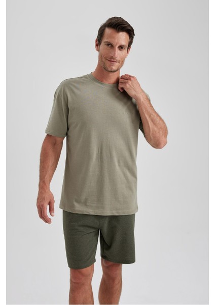 %100 Pamuk Oversize Geniş Kalıp Bisiklet Yaka Basic Düz Kısa Kollu Tişört