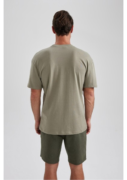 %100 Pamuk Oversize Geniş Kalıp Bisiklet Yaka Basic Düz Kısa Kollu Tişört fırsatları