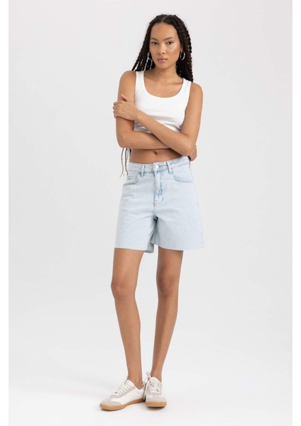 Normal Bel Jean %100 Pamuk Şort B1360AX23HS
