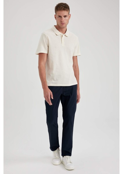 Ekru Siyah Regular Fit Düz Kesim Polo Yaka Basic Düz %100 Pamuk Polo Tişört B0643AXNS fiyatları