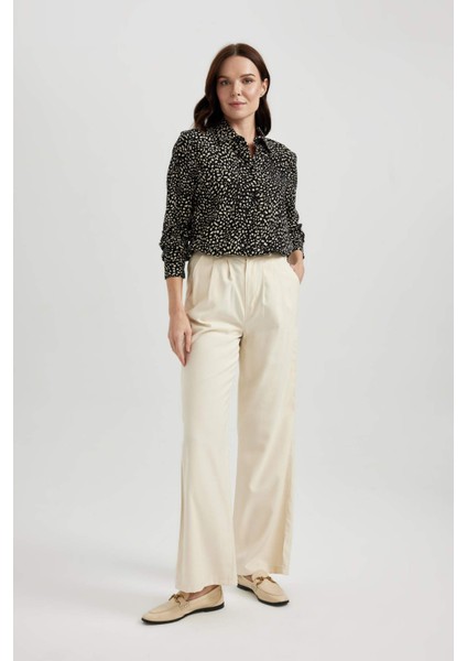 Loose Fit Desenli Uzun Kollu Gömlek Tunik T0609AZ23AU