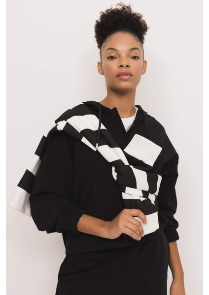 Fit Oversize Premium Kapüşonlu Sporcu Modal Sweatshirt