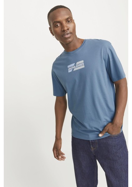 Jjecorp Graphıc Tee Ss O-Neck Noos Bulut