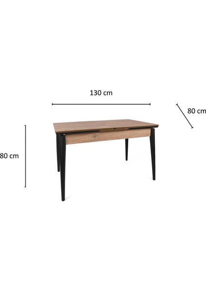 Sırma Açılır Yemek Masası, Çam, 80 x 130