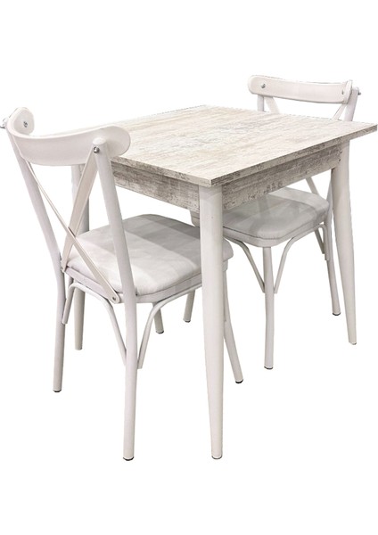 Mendel Masa ve Bahar Çapraz Sandalye Takımı, Kristal, 70 x 70 modelleri