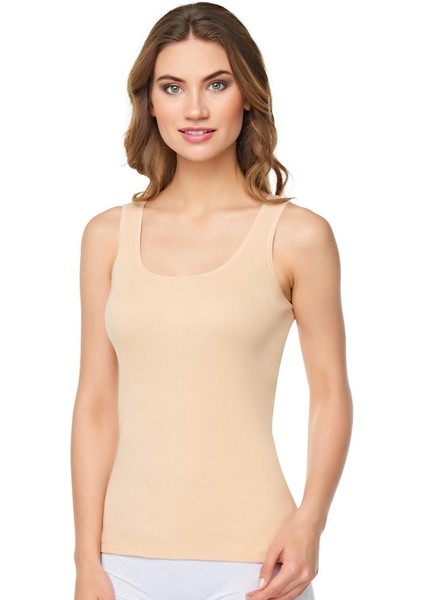 Kadın Ribana Geniş Askılı Pamuklu Likralı Detaylı Atlet 6'lı Paket modelleri