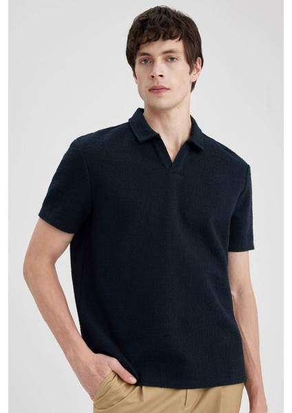 Regular Fit Basic Düz Kısa Kollu Polo Tişört B6533AX24SP