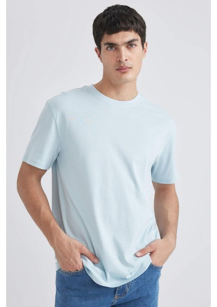 %100 Pamuk New Regular Fit Bisiklet Yaka Basic Düz Kısa Kollu Tişört V7699AZ24SP