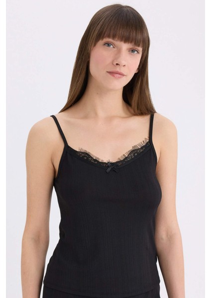 Fall in Love Askılı Pijama Üstü B7066AX23WN