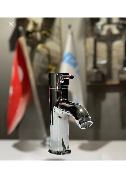 Sabit Krom Yüksek Lavabo Bataryası