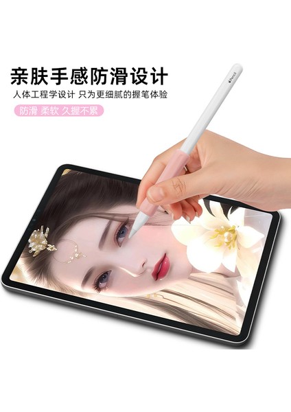 Pencil 1. Nesil / 2. Nesil / Usb-C / Pro Uyumlu Parmak Desteği Silikon Dokunmatik Kalem Tutacağı 01