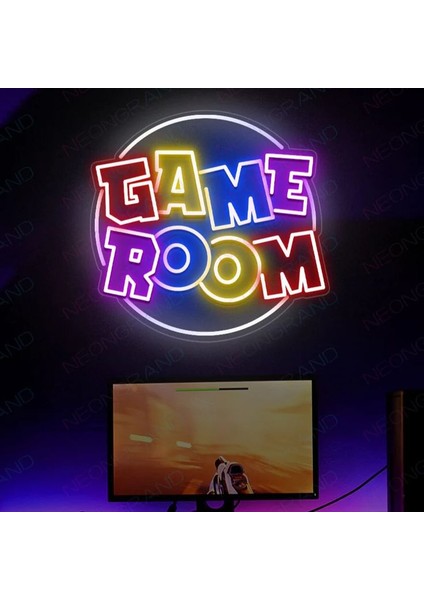 Game Room Neon LED Işıklı Tablo