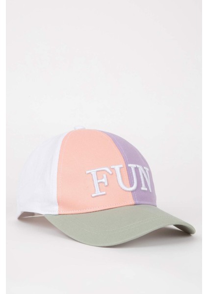 Kız Çocuk Nakışlı Pamuklu Cap Şapka X0735A624SM modelleri