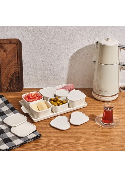 13 Parça Tepsili Oval Kahvaltılık