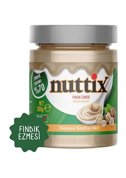 Katkısız Doğal Fındık Ezmesi 300 gr %70 Fındık Oranı