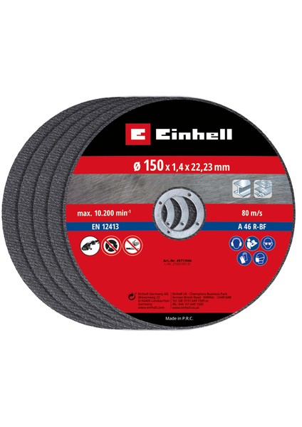 Metal Kesici Disk 150 x 1,4 x 22,23 mm 5 Adet