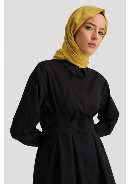 Fiyonklu Naturel Kumaşlı Tunik 24K4300 Siyah fırsatları