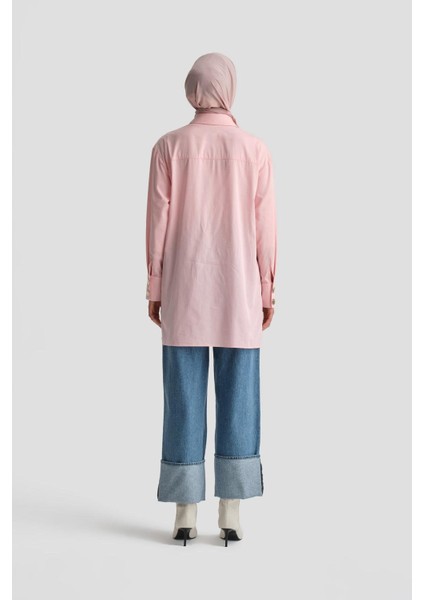 Fiyonklu Naturel Kumaşlı Tunik 24K4300 Pembe indirimleri