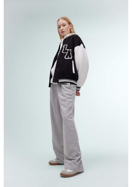 Coool Wide Leg Geniş Bol Paça Eşofman Altı Beli Lastikli Cepli Basic Düz C3206AX24SP